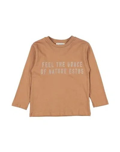 Paolo Pecora Babies'  Toddler Boy T-shirt Camel Size 6 Cotton In Beige