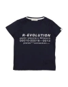 Paolo Pecora Toddler Boy T-shirt Midnight Blue Size 4 Cotton In Blue