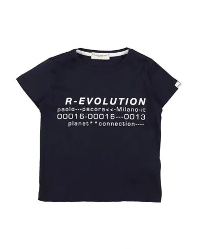 Paolo Pecora Babies'  Toddler Boy T-shirt Midnight Blue Size 4 Cotton