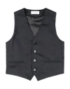 Paolo Pecora Toddler Boy Tailored Vest Black Size 6 Cotton, Elastane In Black