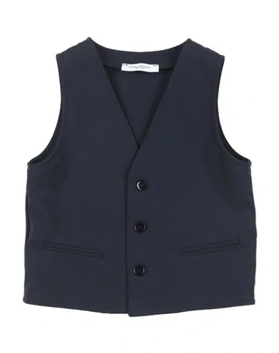 Paolo Pecora Babies'  Toddler Boy Tailored Vest Midnight Blue Size 4 Cotton, Polyamide, Elastane