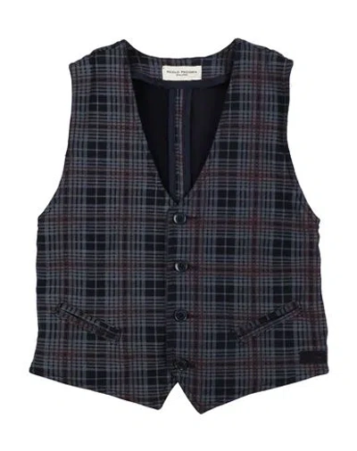 Paolo Pecora Babies'  Toddler Boy Tailored Vest Midnight Blue Size 6 Cotton, Elastane