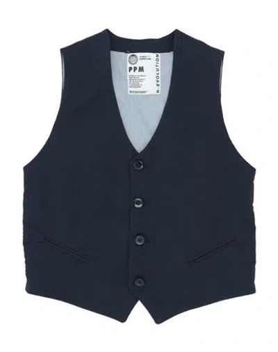 Paolo Pecora Babies'  Toddler Boy Tailored Vest Midnight Blue Size 6 Cotton, Elastane