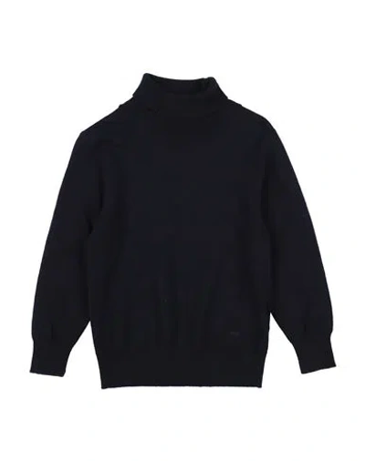 Paolo Pecora Babies'  Toddler Boy Turtleneck Midnight Blue Size 6 Viscose, Nylon, Cotton, Wool, Cashmere In Black