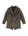 Paolo Pecora Toddler Girl Coat Military Green Size 5 Polyester, Acrylic, Wool In Green
