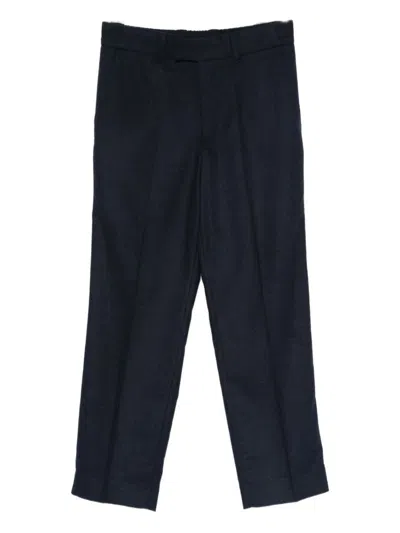 Paolo Pecora Pressed-crease Trousers In Blue