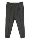 Paolo Pecora Pleat-detail Trousers In Gray
