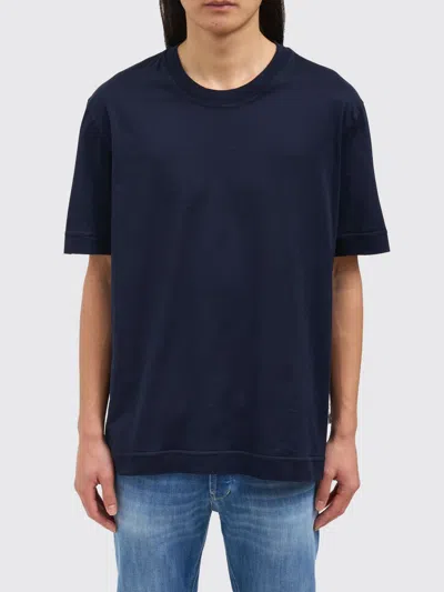 Paolo Pecora Side Zip T-shirt In Blue