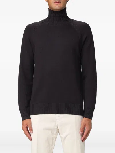 Paolo Pecora Turtle-neck Sweater In Brown