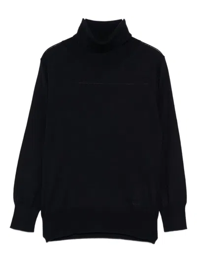 Paolo Pecora Kids' Turtleneck Sweater In Black