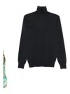 Paolo Pecora Turtleneck Wool Sweater In Black