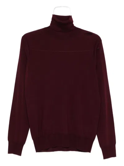 Paolo Pecora Turtleneck Wool Sweater In Black