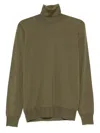 Paolo Pecora Turtleneck Wool Sweater In Green