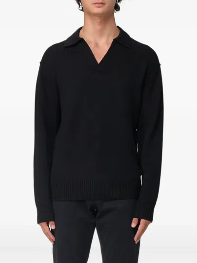 PAOLO PECORA V-NECK LONG-SLEEVES PULLOVER