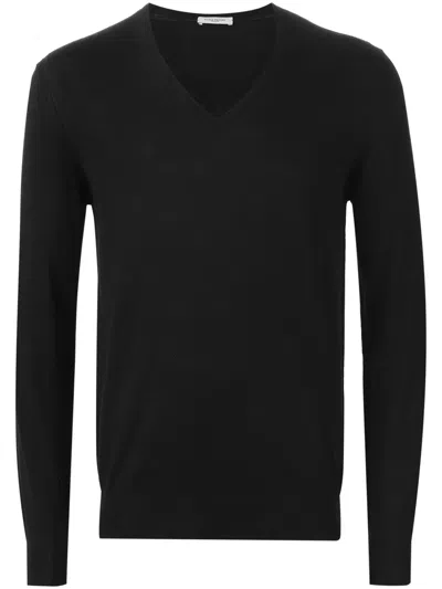 Paolo Pecora V-neck Sweater In Black