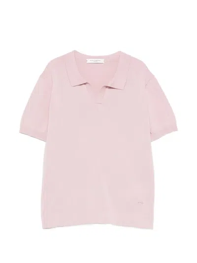 Paolo Pecora Kids' V-neck T-shirt In Pink