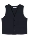 Paolo Pecora V-neck Tailored Waistcoat In Blue