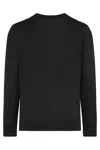 Paolo Pecora Black Sweatshirt With Classic Crew Neckline In Black