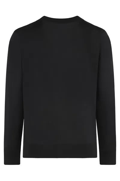 Paolo Pecora Virgin Wool Cardigan In Black