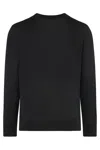 Paolo Pecora Black Sweatshirt With Classic Crew Neckline In Black