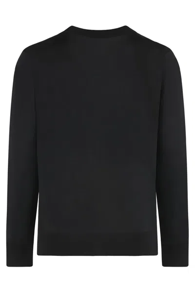 Paolo Pecora Virgin Wool Cardigan In Black