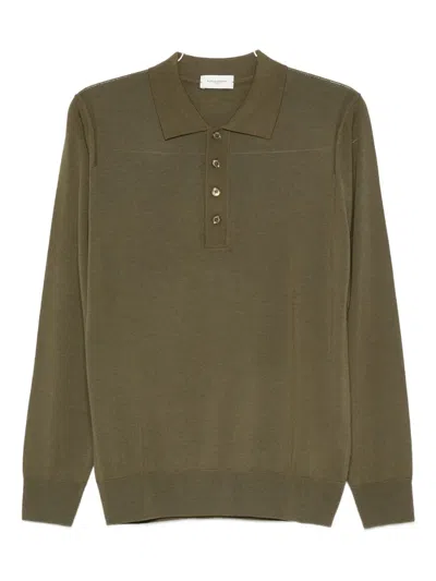 Paolo Pecora Virgin Wool Polo Shirt In Green