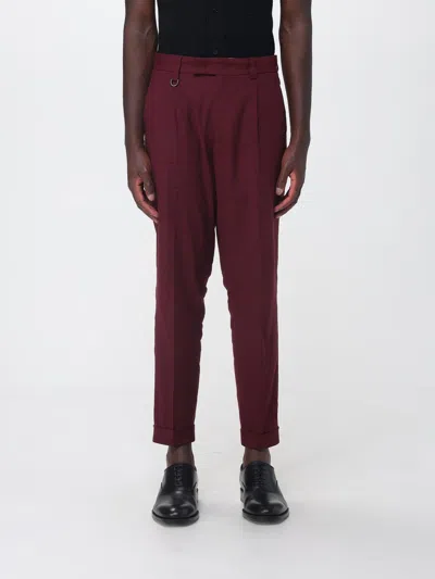Paolo Pecora Virgin Wool Tailored Trousers In Red