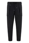 Paolo Pecora Viscose Blend Trousers In Black
