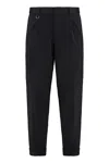Paolo Pecora Viscose Blend Trousers In Black