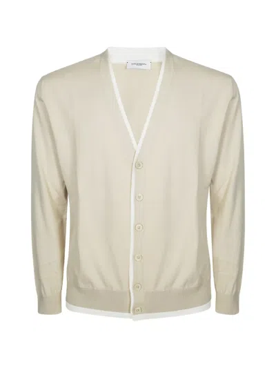 Paolo Pecora V-neck Cardigan In Neutral