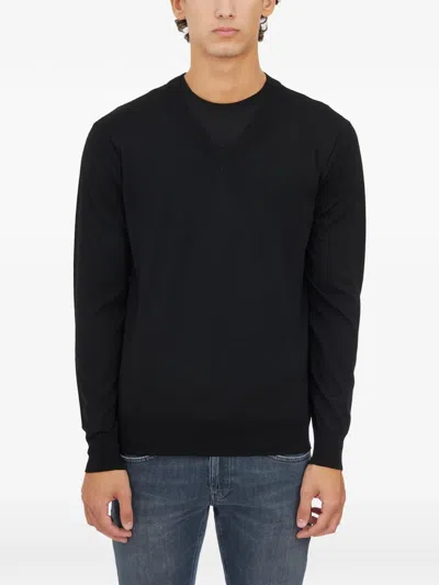 Paolo Pecora Maglia Scollo A V In Lana In Black