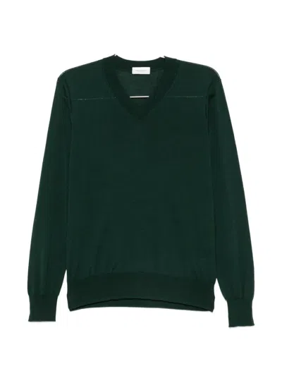 Paolo Pecora V-neck Sweater In Green
