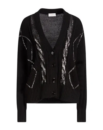Paolo Pecora Woman Cardigan Black Size 6 Acrylic, Wool, Alpaca Wool, Viscose