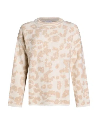 Paolo Pecora Woman Sweater Beige Size 6 Acrylic, Polyamide, Virgin Wool, Elastane In Sand