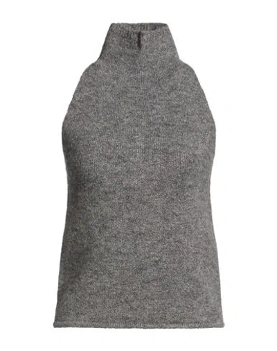 Paolo Pecora Woman Turtleneck Grey Size 6 Acrylic, Polyamide, Virgin Wool, Metallic Fiber, Elastane In Gray