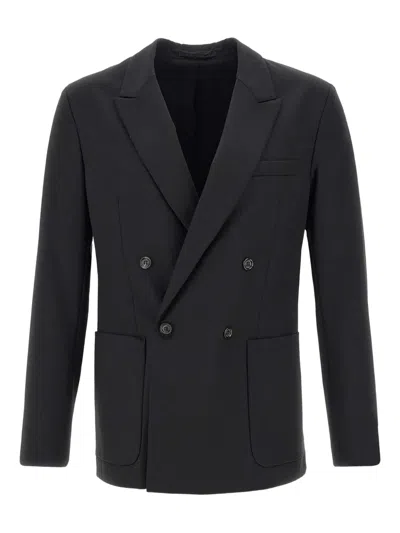 Paolo Pecora Wool-blend Blazer In Black