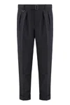 Paolo Pecora Slim Fit Chino Trousers In Black