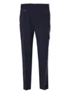 Paolo Pecora Relaxed Fit Chinos With Ankle Cuff In Blue