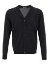 Paolo Pecora Wool Cardigan In Black