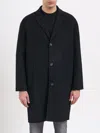 Paolo Pecora Wool Coat In Black