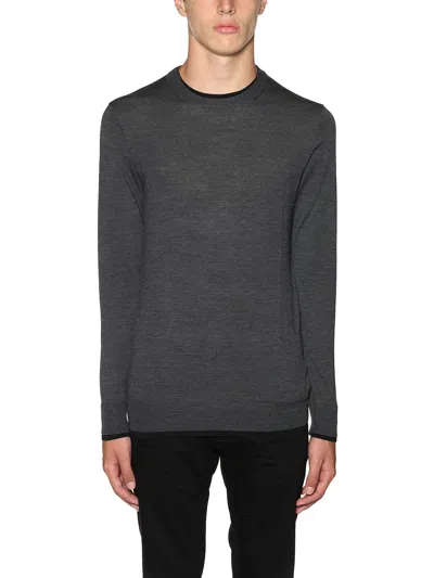 Paolo Pecora Wool Crew-neck Sweater In Gray