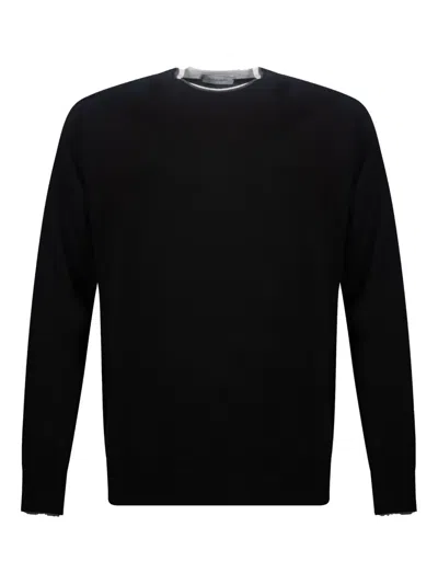 Paolo Pecora Wool Sweater In Black
