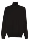 Paolo Pecora Wool Turtleneck Sweater In Black