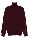 Paolo Pecora Wool Turtleneck Sweater In Red