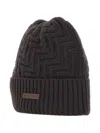 Paolo Pecora Zigzag Wool Hat In Brown