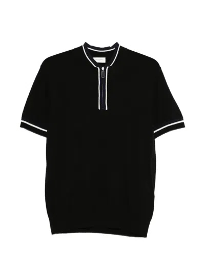 Paolo Pecora Zip-detail Short-sleeve T-shirt In Black