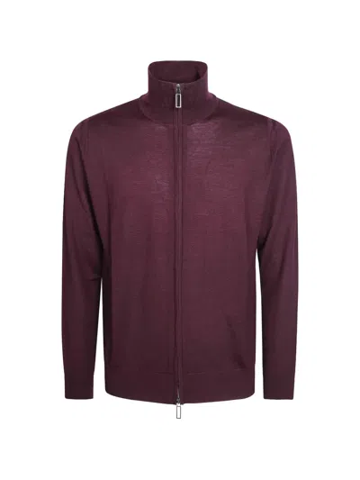 Paolo Pecora Zip-up High-neck Cardigan In Animal Print