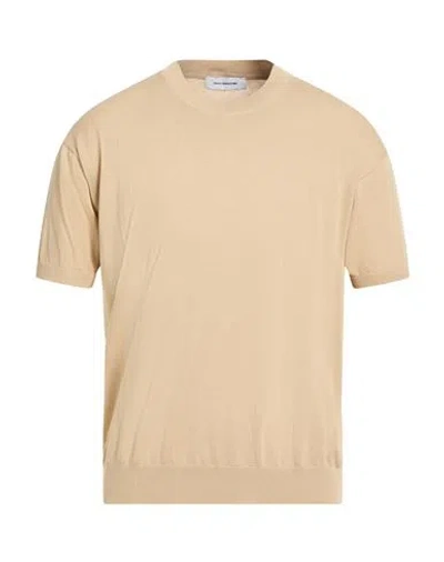 Paolo Ragazzini Man Sweater Beige Size 44 Cotton In Neutral