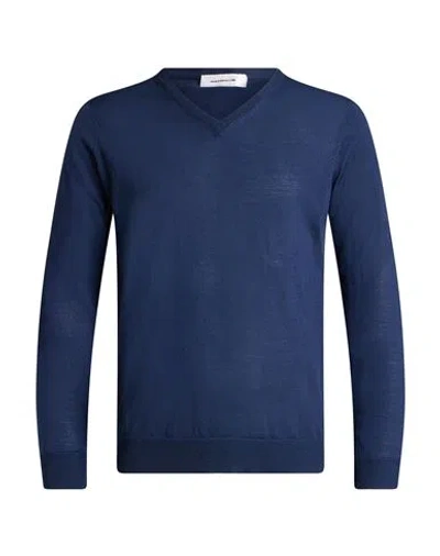 Paolo Ragazzini Man Sweater Midnight Blue Size 44 Wool