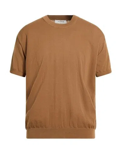 Paolo Ragazzini Man Sweater Brown Size 44 Cotton
